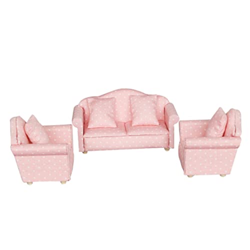 ifundom 3 Teiliges Sofa Set Sofas Puppenmöbel Sofas Mini Kinderspielzeug Schmuck Organizer Schreibtisch Ornament Mini Sofa Spielhaus Möbelzubehör Holz Rosa ifundom 3 Teiliges Sofa Set Sofas Puppenmöbel Sofas Mini Kinderspielzeug Schmuck Organizer Schreibtisch Ornament Mini Sofa Spielhaus Möbelzubehör Holz Rosa von ifundom