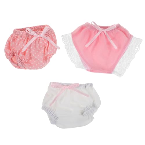 ifundom 3 Teiliges Windel Unterwäsche Set Für Babypuppen Passend Für 20 cm Puppen Unterwäsche Für Neugeborene Wiederverwendbare Unterhosen Für Säuglinge von ifundom