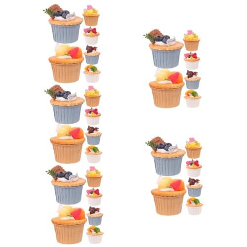 ifundom 30 STK Cupcake-Modell Desktop-Dekor gefälschte Süßigkeiten Modelle Kuchendekoration künstliche Dessertdekoration Lebensmittel schmücken Kühlschrankmagnet Zubehör von ifundom