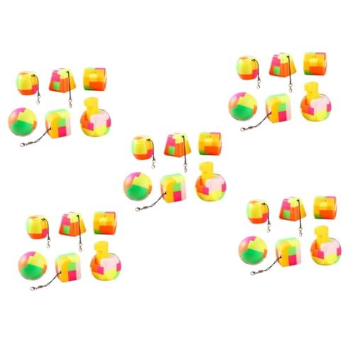 ifundom 30 STK Würfelkugel Sportspielzeug Für Kinder Puzzle-Spielzeug Lernspielzeug Für Kinder Denksport-rätsel Schlüsselanhänger-Puzzle Sperren Gebaut Plastik Geschenk von ifundom