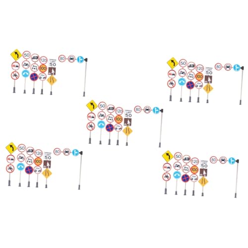 ifundom 30 STK Zubehör Für Mikrolandschaften Zebrastreifen-signalspielzeug Spielzeuge Miniaturen Stoppschild-Spielzeug Spielzeug-autobahnschilder Abs Plus Edelstahl Zaun Sandkasten Kind von ifundom