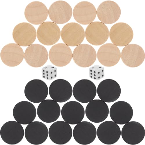ifundom 30 Stück Backgammon-Steine Aus Holz Schachbrett-Set Aus Massivem Holz Brettspiel-Tischchips 19 Mm Kleine Backgammon-Steine Mit Würfelspiel-Zubehör ifundom 30 Stück Backgammon-Steine Aus Holz Schachbrett-Set Aus Massivem Holz Brettspiel-Tischchips 19 Mm Kleine Backgammon-Steine Mit Würfelspiel-Zubehör von ifundom