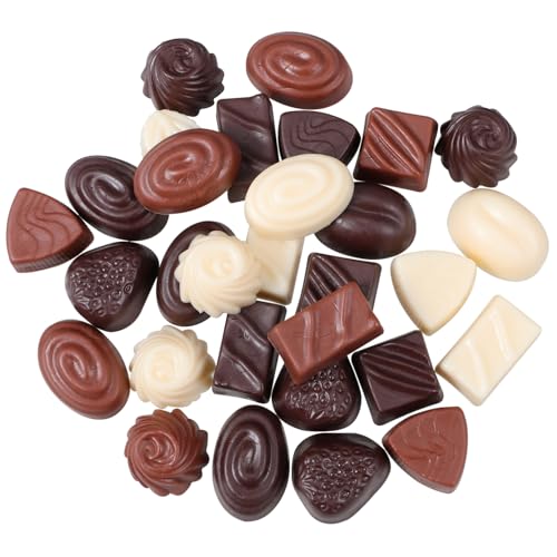 ifundom 30 Stück Gefälschtes Essen Simulierte Schokolade Realistische Schokolade Food-Dessert-Modell Dessert Aus Künstlichen Lebensmitteln Biegbar Stütze Gefälschte Pralinen Anzeige PVC von ifundom