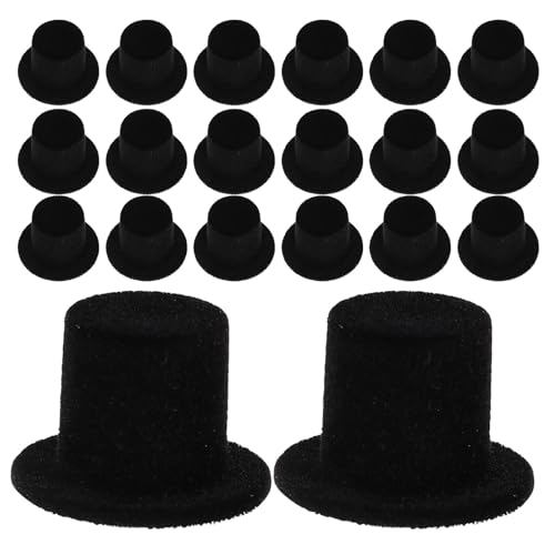 ifundom 30 Stück Miniatur-Zylinder, Bastelzubehör, Weihnachts-Schneemann-Dekoration, Zaubererhut, formelle Kappe für Puppen, DIY-Projekte, Party, Geburtstagsfeier, Hochzeit, Familientreffen von ifundom