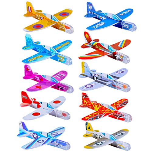 ifundom 30 Stück Teiliges Flugzeug Leichte Gleiter zum Werfen DIY Bunte Flugzeugmodelle für Einfache Montage für Outdoor Spiel und Geburtstagsgeschenk von ifundom