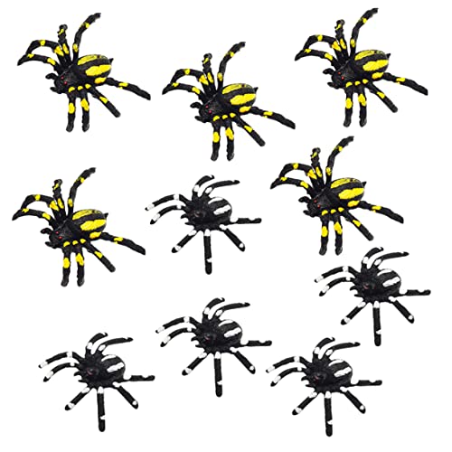ifundom 30 Stück gemusterte Spinne Halloween atmosphäre Halloween Party funnytoys Party Decoration Fun Toy realistisch tierische Spinne knifflige Insektenrequisiten PVC Weiß von ifundom