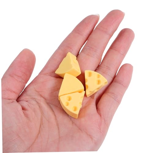 ifundom 30 Teiliges Mini Käse Deko Realistische Resin Figuren Detailreiche Miniatur Küche Künstliche Käse Modelle für Puppenhaus DIY Basteln Kreative Food Accessoires von ifundom
