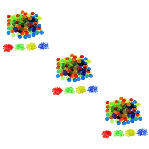 ifundom 300 STK Spiel-Bingo-Chips Possibility heusgen Aufbringen schoe Mathematik Lernen Schule plasur Zubehör transparente Farben Spielwährung Plastikmünzen Verstreute Perlen Lieferungen von ifundom