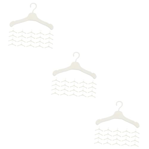 ifundom 300 STK Puppenaufhänger Kleiderständer Mini-hausbedarf Mini-holzbügel Ständer Für Puppenkleider Mini-hausaufhänger Mini-Puppen-aufhänger Weiß Miniatur Kleiderbügel von ifundom