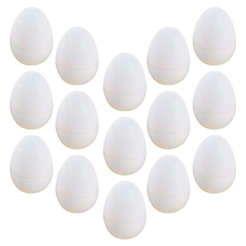 ifundom 30St Ostereier Eierpfanne Hühner Eierkocher teigroller ostern easter eggs osterfrühstück painting eggs leere eier selber machen simulierter Eierschmuck Plastik Weiß von ifundom