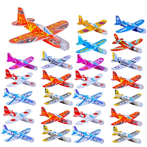 ifundom Flugzeug-Spielzeug-Set Für Kinder 32-teilig Schaumstoff-Flugzeuge Geburtstagsparty- Kinder-Flugzeug-Spielzeug Zufälliger Stil von ifundom