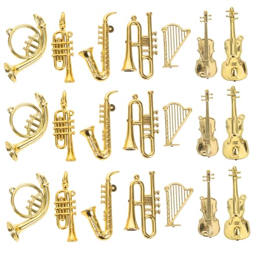 ifundom 35 Stück Teiliges Mini-musikinstrumente-Set Realistische Miniaturen mit Gitarre Violine Trompete Vielseitige Puppenhaus-Dekoration und Sammelobjekte für Festliche Ornamente ifundom 35 Stück Teiliges Mini-musikinstrumente-Set Realistische Miniaturen mit Gitarre Violine Trompete Vielseitige Puppenhaus-Dekoration und Sammelobjekte für Festliche Ornamente von ifundom