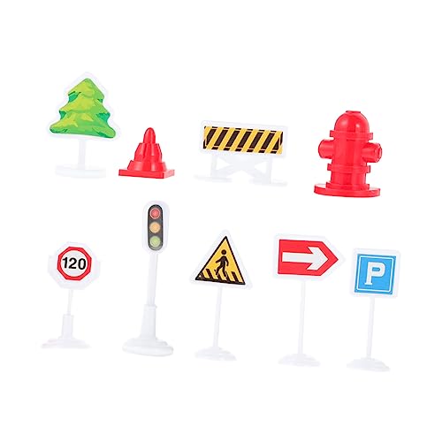 ifundom 36 STK Verkehrsschild Spielzeug für Kleinkinder Verkehrsspielzeug früh verkehrserziehung verkehrszeichen Kinderspielzeug Spielzeuge Straßenschild Spielzeug Straßensperre Spielzeug von ifundom