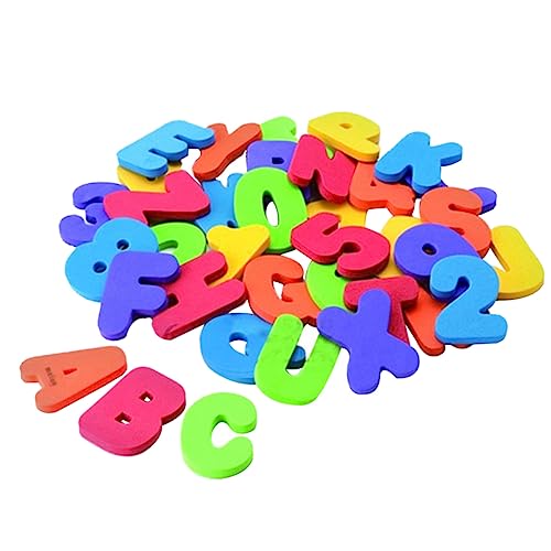 ifundom 36-teiliges Pädagogisches Badespielzeug Für Kinder Sicher Und Unterhaltsam Lernzeit Bunte Klebebuchstaben Für Die Badewanne Zufällige Farbe von ifundom