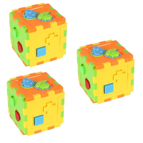 ifundom 3Er-Box Papagei-Trainingspuzzle Spielzeug Rätsel Bausteine Bildungsblöcke niedlich Intelligenz-Box von ifundom
