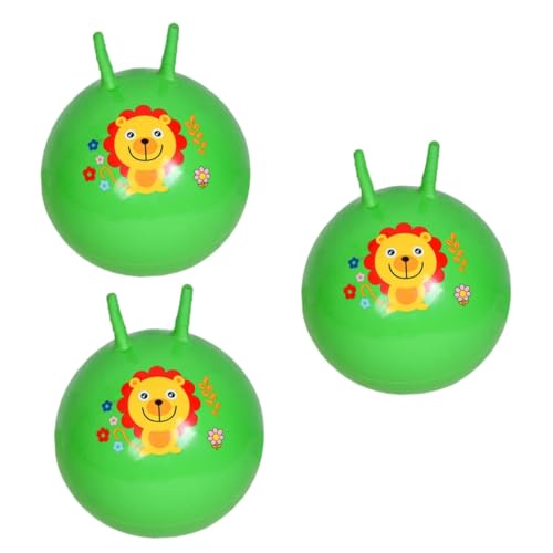 3St Fitness Gymnastikball Kinderspielzeug hüpfendes Spielzeug Spielzeuge Springender hüpfender Ball Springender Spielzeugball Karikatur Sprungball Tier Croissant Kleinkind Trichter von ifundom