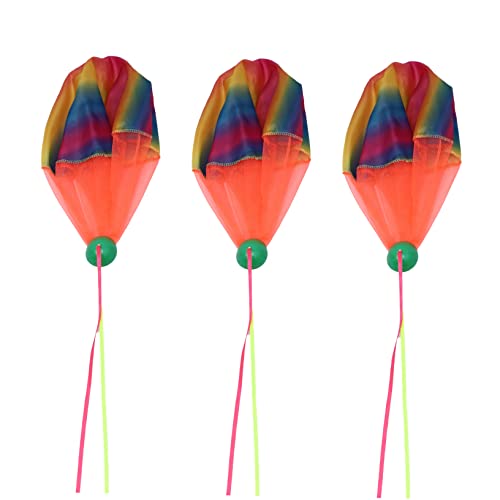 ifundom 3st Handwurf-Fallschirm Draussen Kinder Fallschirm Spielzeug-fallschirmfiguren Fallschirm Spielzeug Fallschirmspielzeug Für Kinder Mini-Fallschirm Spielzeuge Nylon Flug Eltern-Kind von ifundom