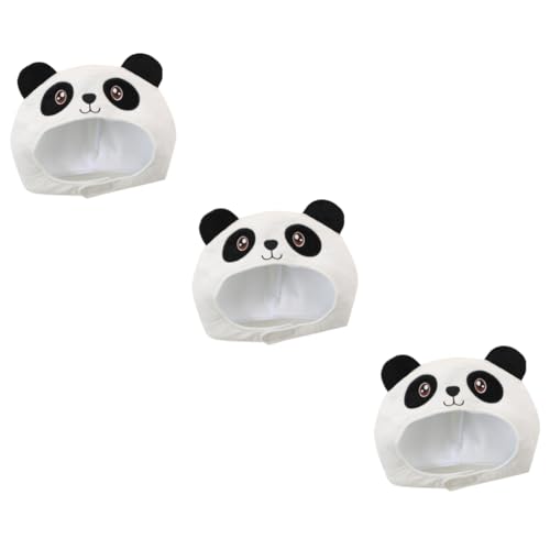ifundom 3St Panda-Kopfbedeckung festliche Kopfbedeckung Tierhut anziehen Mützen für Männer Hüte Cosplay-Kopfbedeckung Party-Plüsch-Stirnband Requisiten Zylinder Nussknacker Mann Weiß von ifundom