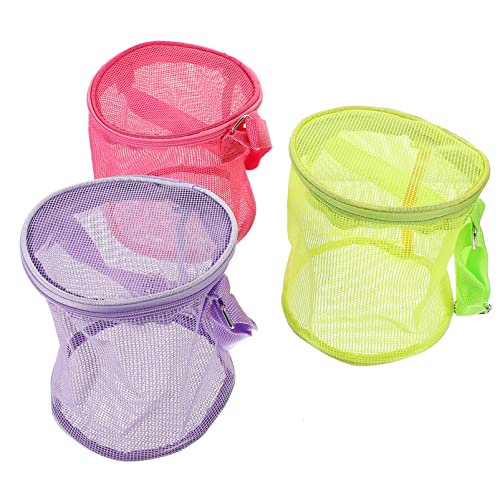ifundom Große Kapazität Mesh Strand Taschen Für Kinder Kinder Spielzeug Strand Tasche Eimer von ifundom