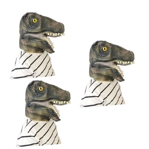 ifundom 3St Kostüm Dinosaurier Kopfmaske halloween kostüm halloween costume Kleidung Dinosaurier-Kopf-Kostüm Halloween-Dinosaurier-Maske Tier Kopf eines Dinosauriers Kopfbedeckung von ifundom
