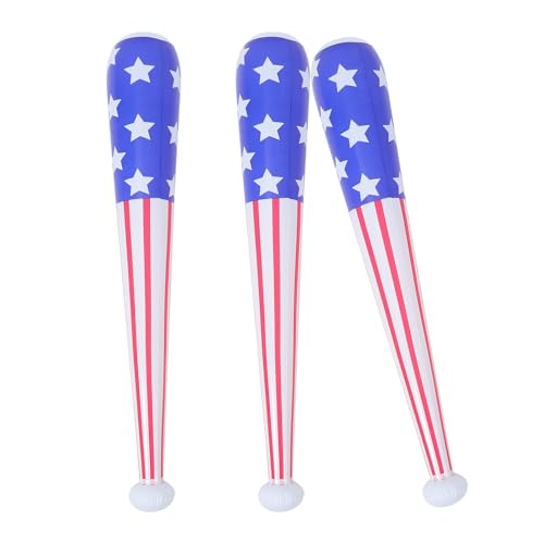 ifundom 3pcs Aufblasbare Jubelnde Stock Aufblasbare Baseballschläger Aufblasbare Stick Für Den Independence Day von ifundom
