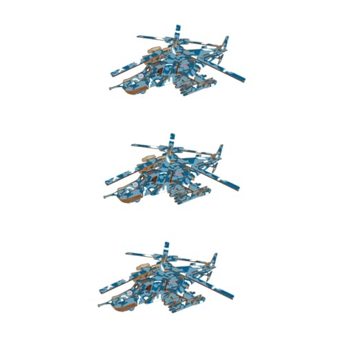 ifundom 3st Kampfflugzeug Spielzeug 3D-Puzzle Puzzles Aus Holz Holzspielzeug 3D-rätsel Holzflugzeug Holzpuzzle Lipgloss-kit Dreidimensional Bambus Schwarzer Hai von ifundom