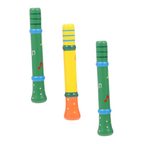 ifundom Kinder Musik Spielzeug Set 3 Stücke Holz Pfeife Spielzeug Entwickeln Aufmerksamkeit Liebe Für Musik Zufällig von ifundom