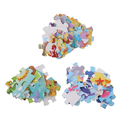 ifundom Tier-Matching-Puzzle 3st Puzzle Spielzeug Kind Malerei Tier Papier Puzzle Für Kinder von ifundom