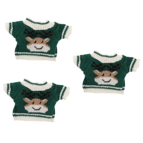 ifundom 3st Spielzeugbär-Pullover Kompaktes Puppenkostüm Stofftier Bär Weihnachtsbärenspielzeug Puppenkleidung Entzückendes Bärendekor Stofftier-Shirt Bären-Sweatshirt Kleidung Garn von ifundom