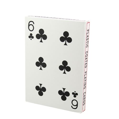 ifundom 4 Pokerkarte Papier Kartenspielen spaß familienspiele Spielkarten-Set Tisch Spiele tragbare Spielekonsole große Spielkarten Kartenspiel Spielen Brettspiel-Poker klassisch Weiß von ifundom