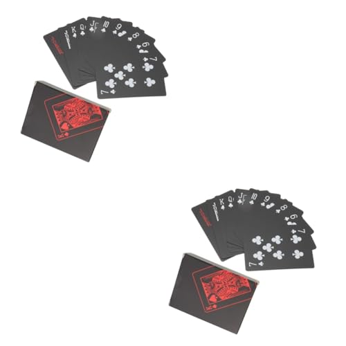 ifundom 4 Kisten Unterhaltsame Karten Brettspiele Nach Hause Schachbretter Für Erwachsene Tischkarten Desktop-zubehör Rechteckkarten Nach Hause Spielkarneval Poker Plastik Deck Schüttgut von ifundom