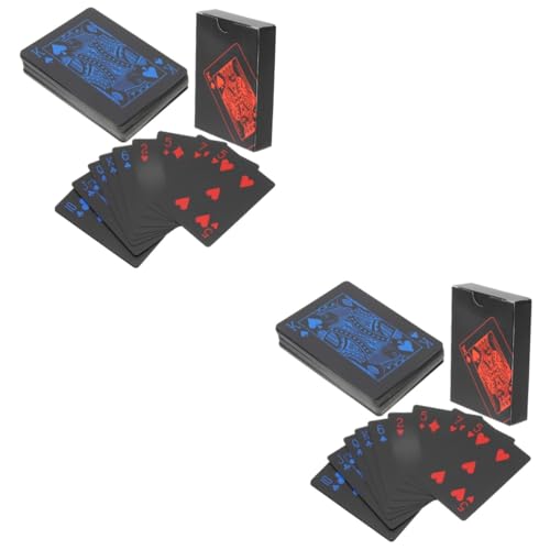 ifundom 4 Kisten Kartendeck Kartenspielen aufbewahrungsdose Pokerspiel für Party Partyzubehör Geschenke Campingzubehör Pokerkarten Brettspiele-Geschenk tragbar Schachbrett Tischkarten von ifundom
