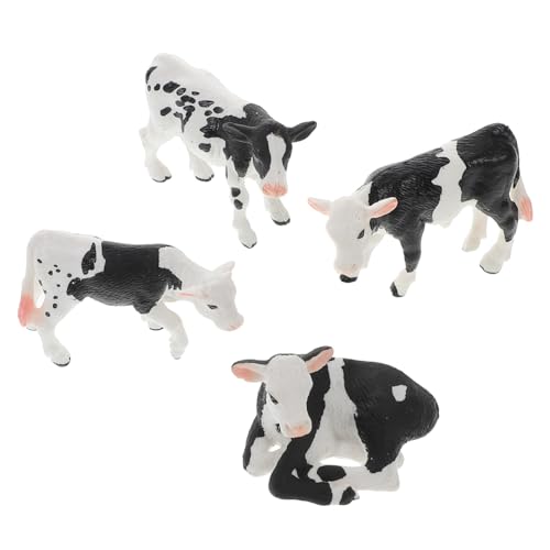 ifundom Set Mit 4 Kleinen Viehspielzeugen Realistische Kuh Und Kalb Ideal Zum Lernen Für Jungen Und Mädchen Und Als Gartendekoration ifundom Set Mit 4 Kleinen Viehspielzeugen Realistische Kuh Und Kalb Ideal Zum Lernen Für Jungen Und Mädchen Und Als Gartendekoration von ifundom