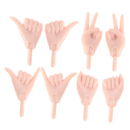 ifundom 4 Paare Von Händen Ersatzteile Für Puppen Kleine Hände Streich Kleiner Finger Hände Schaufensterpuppen Hand Mini Hand Für Puppendiy -Projekt Little Hände Streich von ifundom