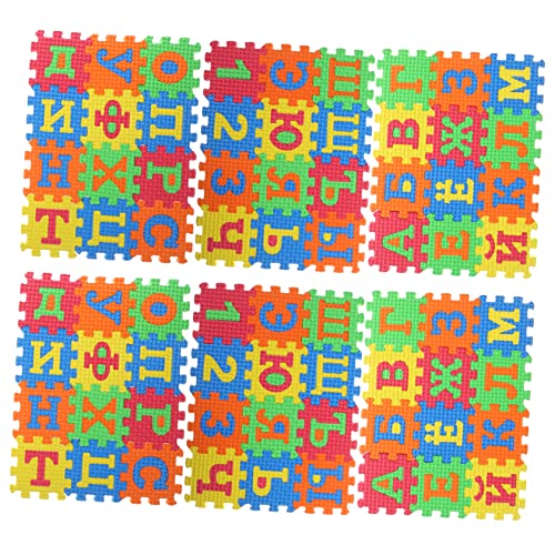 ifundom 4 Sätze Buchstabenmatten-Rätsel Spielmatte Russisches Alphabet ineinandergreifende Puzzlematte großes Bodenmattenpuzzle DIY-Puzzlematte DIY-Matte für den Boden Mini Teppich Awen von ifundom