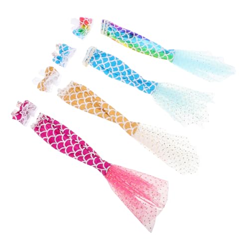 ifundom 4 Sätze Puppenkleidungsset mit Glitzernde Meerjungfrau Outfits für Puppen Gelb und Blau für Puppenliebhaber und Kreative Spielstunden von ifundom