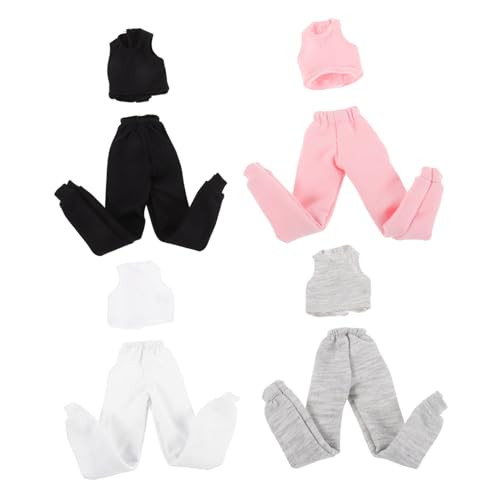 ifundom 4 Sätze Teiliges Sommer Doll Kleidungsset mit Austauschbarer Weste und Hose Vielseitiges Casual Outfit für Puppen Fördert Kreatives Rollenspiel und Fantasievolles Ankleiden von ifundom