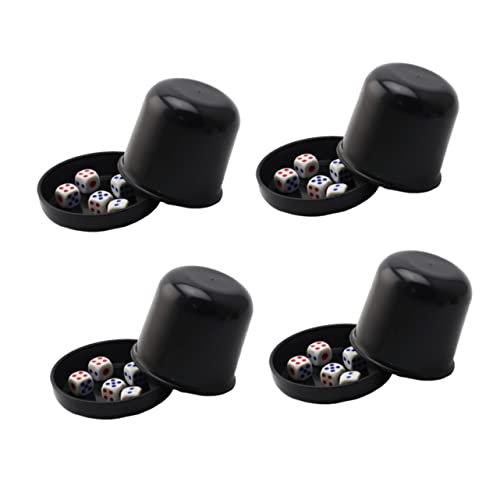 ifundom 4 Sätze Würfelbecher verdicken Rechts Jumbo Schwarze Party groß geformt Würfelspiel Rollen bruchfeste Tasse KTV lustiges Spiel Bar Würfelbecher Black von ifundom