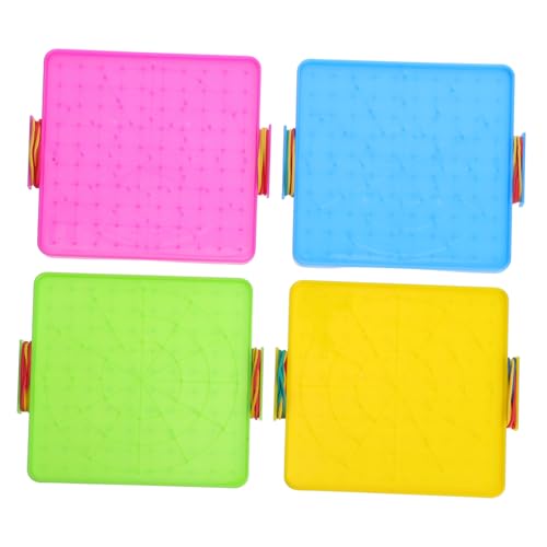 ifundom 4 Sets Doppelseitiges Geoboard Aus Kunststoff Mit Gummibändern, Stem-Mathematik-manipulationsspielzeug, Montessori-Form-lernwerkzeug Für Kinder ifundom 4 Sets Doppelseitiges Geoboard Aus Kunststoff Mit Gummibändern, Stem-Mathematik-manipulationsspielzeug, Montessori-Form-lernwerkzeug Für Kinder von ifundom