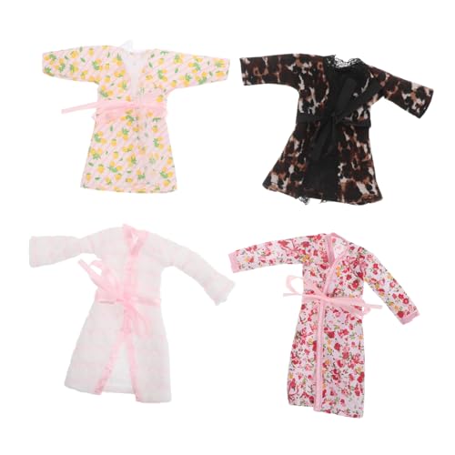 ifundom 4er Set Miniatur Puppen Bademantel Set Schickes Outfit Zum Puppenhaus Spielen ifundom 4er Set Miniatur Puppen Bademantel Set Schickes Outfit Zum Puppenhaus Spielen von ifundom