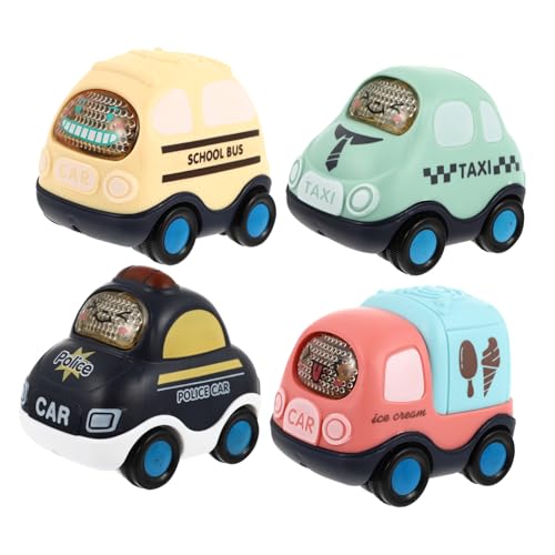 ifundom 4 Stück Auto Model für kinderspielzeug Cars mini spielsachen für kinderknallzeug für Vorschulkinder Spielzeugauto zum Zurückziehen mini Auto von ifundom