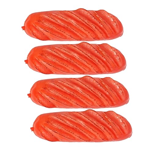 ifundom 4stücke Mini Realistische Künstliche Wurst Modelle Hot Dog Fotografie Requisiten Tischdekoration Für Kreative Displays Für Lehrzwecke Fotorequisiten von ifundom