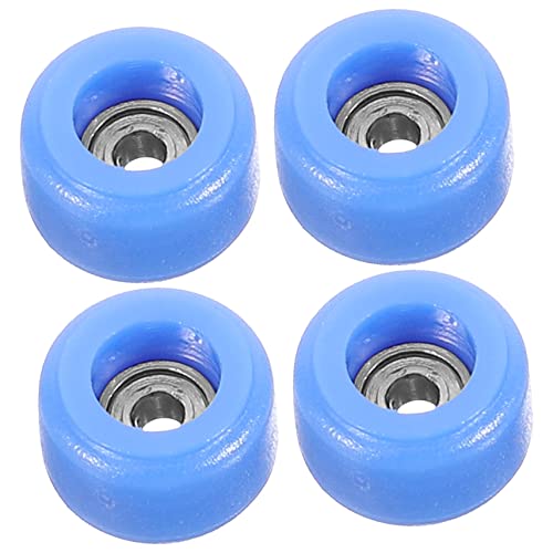 ifundom 4 Stück Finger-Skateboard-Rad Fingerscooter Fingerrollen Skaten Finger-Fake-Skate lebensechtes Skate-Roller- Finger-Skateboard- Fingersportspielzeug Plastik Blau von ifundom