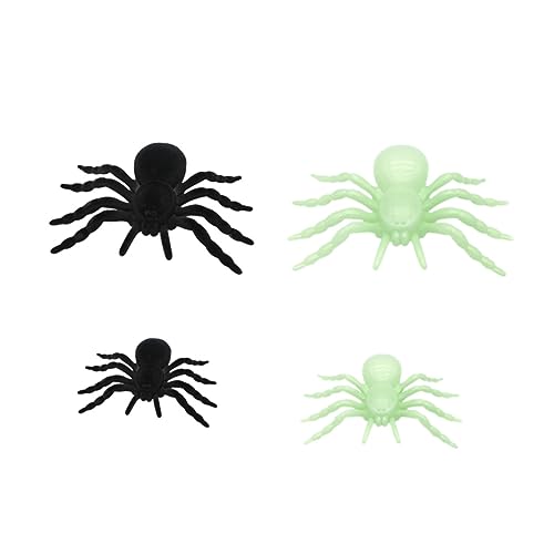 ifundom 4er-Pack Realistische Gefälschte Schwarze Plastikspinnen Halloween-Dekorationen Künstliche Spinnen-Requisiten Für Süßes Oder Saures Streiche von ifundom