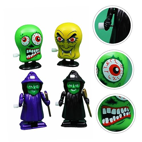 ifundom 4 Stück Halloween-kettenspielzeug Partyzubehör Für Lustige Gadgets Springendes Zum Aufziehen Lustige Spielzeuge Springende Widgets Aus Kunststoff Plastik von ifundom