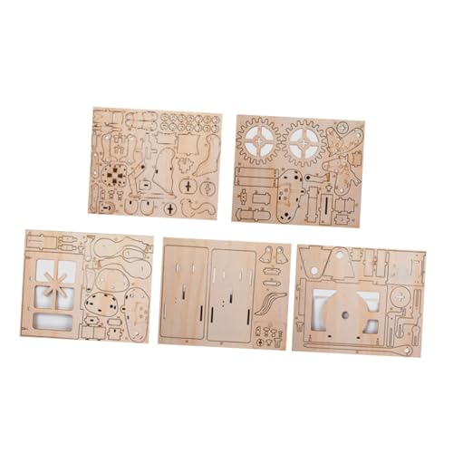 4 Stück Holzpuzzle Spielzeug mechanische Stichsäge Holz 3D Rätsel Spielset aus Holz mechanisches Puzzle handgemachtes Kunsthandwerk für Erwachsene Erwachsener Dekorationen Kind von ifundom