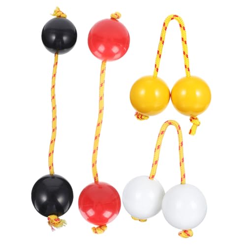 ifundom 4 Stück Kashaka Hand Shaker Teilig Rhythmische Sandbälle mit Doppeltem Kalebassen Design Tragbares Afrikanisches Percussion Instrument für Partys Fingerkoordination und von ifundom