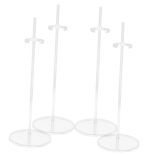 ifundom 4 Stück 30cm Puppe transparenter Plexiglasständer Kunststoff Standdisplay Ständer Taillenständer Puppenständer 4Stk Actionfiguren-Präsentationsständer Regal von ifundom