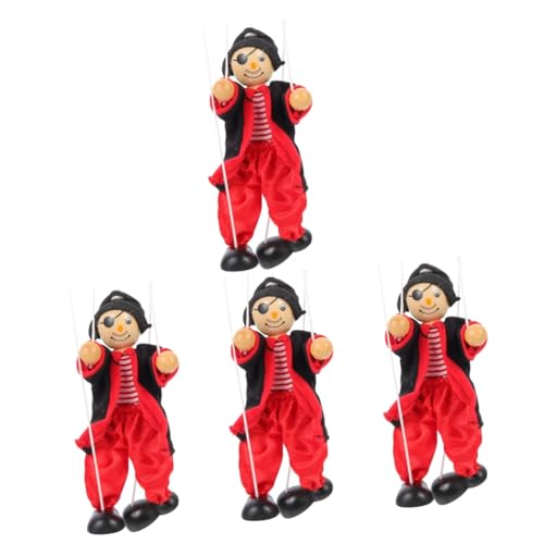 ifundom 4 Stück Marionette Adutl Bauchrednerpuppen Für Puppen Für Erwachsene Für Kinder Clownpuppen Kinderpuppen Für Kinder Puppe Für Erwachsene Puppenmann Requisiten Kind Piratenstoff von ifundom