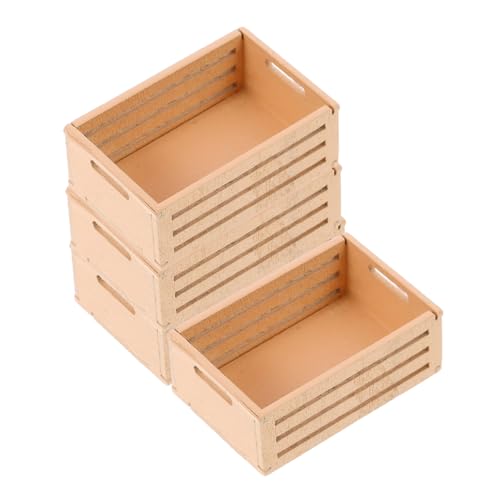 ifundom 4 Stück Miniatur-holzkorbmodelle Puppenhaus-aufbewahrungskisten Realistischer Obstkorb Miniatur Für Mini- - ifundom 4 Stück Miniatur-holzkorbmodelle Puppenhaus-aufbewahrungskisten Realistischer Obstkorb Miniatur Für Mini- - von ifundom